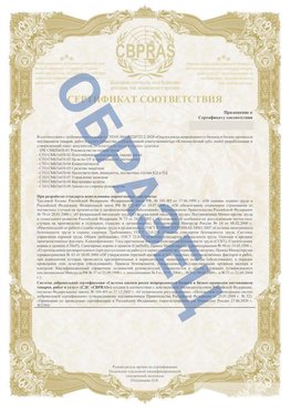 Образец Приложение к СТО 01.064.00220722.2-2020 Нерехта Сертификат СТО 01.064.00220722.2-2020 